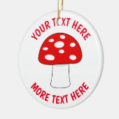 Aangepaste grappige rode paddestoel kerstboom orna keramisch ornament (Links)