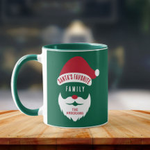 Aangepaste grappige Santa's favoriete familienaam