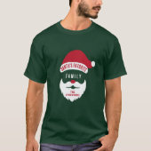 Aangepaste grappige Santa's favoriete familienaam T-shirt (Voorkant)