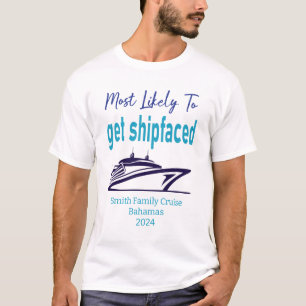 Aangepaste Grappige Shipface Family Cruise T-shirt