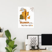 Aangepaste Grappige Skelet Halloween Feest Poster (Thuiskantoor)