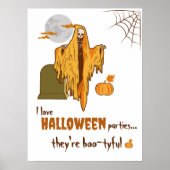 Aangepaste Grappige Skelet Halloween Feest Poster (Voorkant)