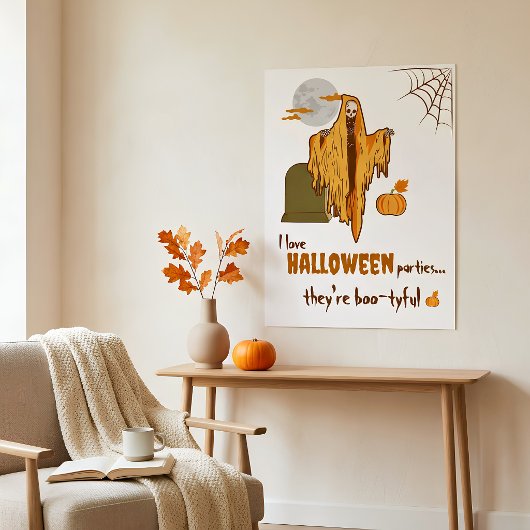 Aangepaste Grappige Skelet Halloween Feest Poster