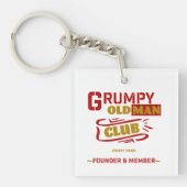Aangepaste Grappige Sleutelhanger - Grumpy Old Man (Voorkant)