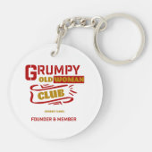 Aangepaste Grappige Sleutelhanger - Grumpy Old Wom (Achterkant)