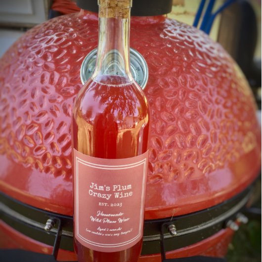 Aangepaste Grappige Thuisgemaakte Wilde Pruim  Wijn Etiket