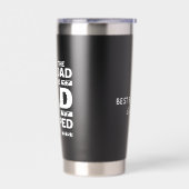 Aangepaste Grappige Vader Die Stap Vooruit Zowel B Geïsoleerde Drinkbeker (Links)