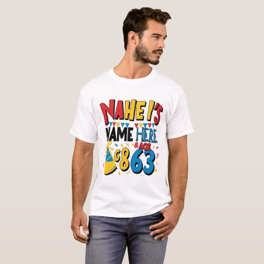 Aangepaste Grappige Verjaardag T-Shirt – Gepersona (Voorkant volledig)