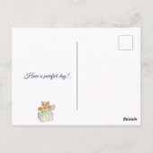 Aangepaste grappige verjaardags kat cartoon briefkaart (Achterkant)
