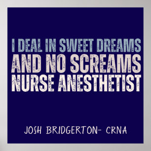 Aangepaste Grappige Verpleegster Anesthetist Sweet Poster