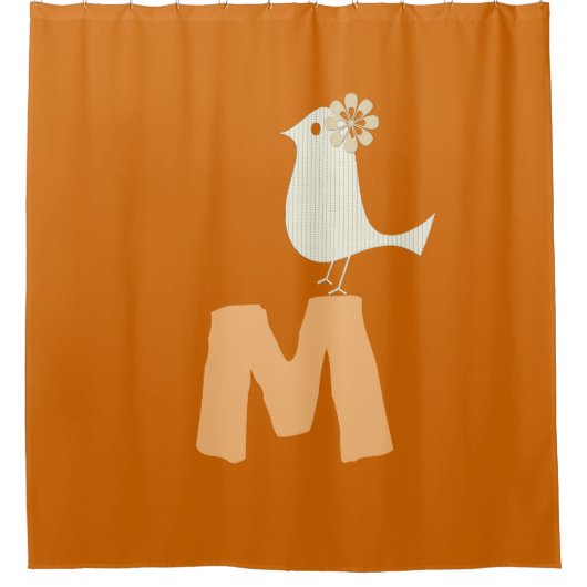 Aangepaste Grappige Vogel Douchegordijn (Voorkant)