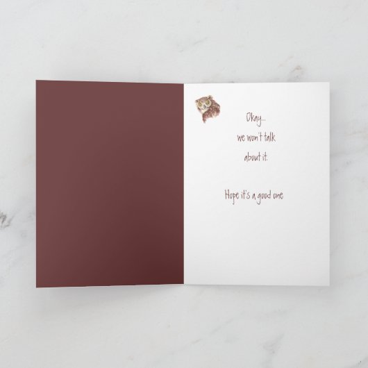 Aangepaste grappige vogeldag met Attitude Bird Hum Kaart (Binnen)