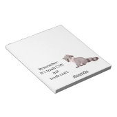 Aangepaste Grappige Wasbeer Dier Memopad Nieuwighe Notitieblok (Schuin)