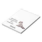 Aangepaste Grappige Wasbeer Dier Memopad Nieuwighe Notitieblok (Linkerzijde)
