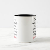 Aangepaste Grappige Werkvoorspelling – Sarcasme &  Tweekleurige Koffiemok (Center)