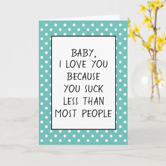 Aangepaste grappigheid waar ik van hou omdat offer kaart (Gele Bloem)