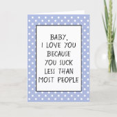 Aangepaste grappigheid waar ik van hou omdat offer kaart (Voorkant)