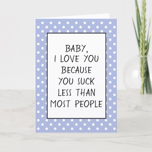 Aangepaste grappigheid waar ik van hou omdat offer kaart (Voorkant)