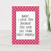 Aangepaste grappigheid waar ik van hou omdat offer kaart (Voorkant)