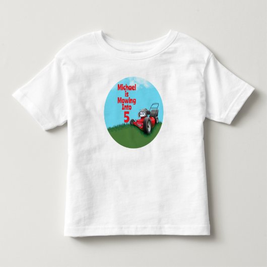 Aangepaste Grasmaaier Verjaardag Kinder Shirts (Voorkant)