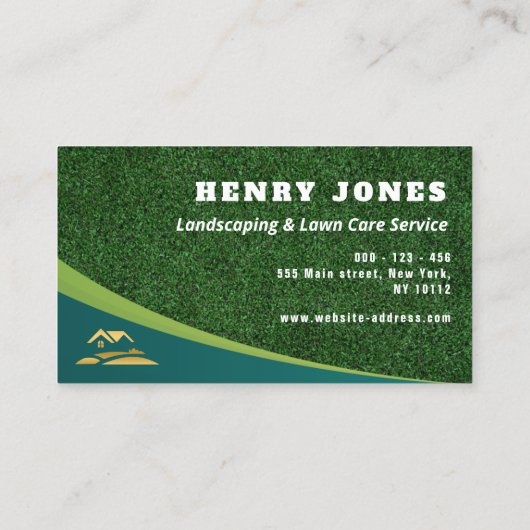 aangepaste graszorg en landschapsarchitectuur visitekaartje (Achterkant)