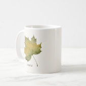 Aangepaste Grateful Autumn Watercolor Leaf Mok (Voorkant links)