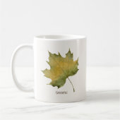 Aangepaste Grateful Autumn Watercolor Leaf Mok (Links)