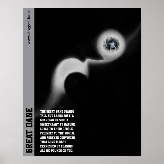 Aangepaste Great Dane Guardian Poster (Voorkant)