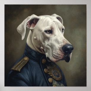 Aangepaste Great Dane Koninklijke Officier Huisdie Poster
