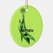 Aangepaste Green Bean Cartoon Keramisch Ornament (Rechts)