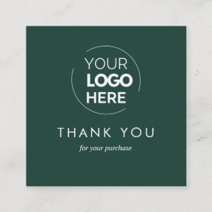 Aangepaste Green Business Logo QR Code Dank u Kortingskaartje
