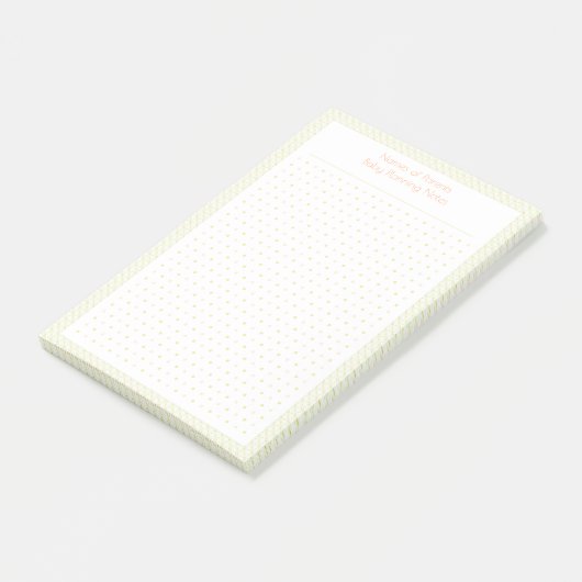 Aangepaste  Green Dot Grid Nieuwe Baby Plan Planne Post-it® Notes (Schuin)