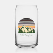 Aangepaste Green Forest Mountain Cabin Blikvorm Glas (Voorkant)