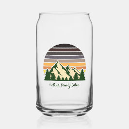 Aangepaste Green Forest Mountain Cabin Blikvorm Glas