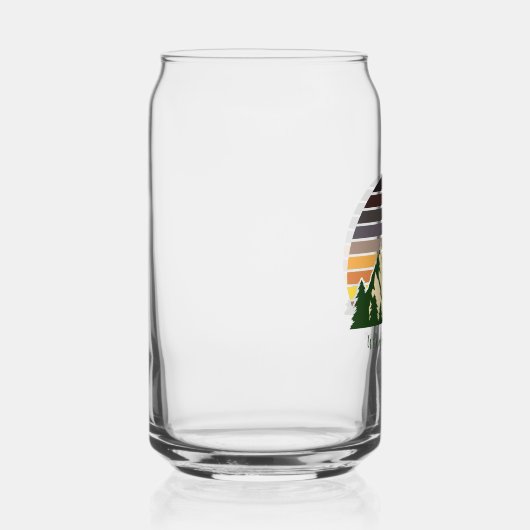 Aangepaste Green Forest Mountain Cabin Blikvorm Glas (Rechts)