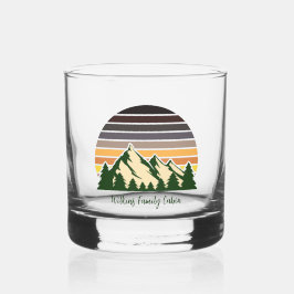 Aangepaste Green Forest Mountain Cabin Whisky Glas