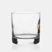 Aangepaste Green Forest Mountain Cabin Whisky Glas (Rechts)
