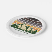 Aangepaste Green Forest Mountain Natuur Party Papieren Bordje (Gekanteld)