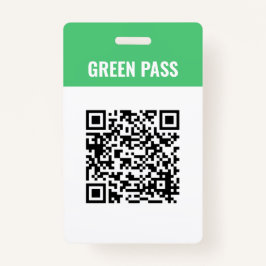 Aangepaste Green Pass Covid Safe Ticket PVC badge 