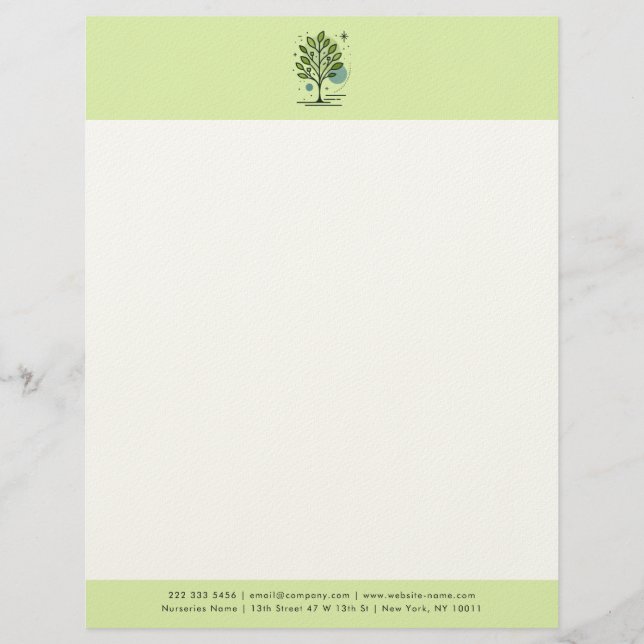 Aangepaste Greenleaf Nursery branding  Briefhoofd (Voorkant)