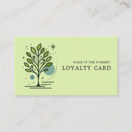 Aangepaste Greenleaf Nursery branding Klantenkaartje