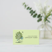 Aangepaste Greenleaf Nursery branding Klantenkaartje (Staand voorkant)