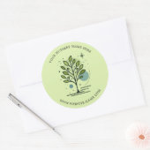 Aangepaste Greenleaf Nursery branding Ronde Sticker (Envelop)