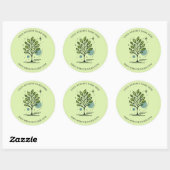 Aangepaste Greenleaf Nursery branding Ronde Sticker (Vel)
