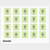 Aangepaste Greenleaf Nursery branding Vierkante Sticker (Vel)