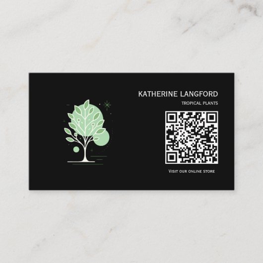 Aangepaste Greenleaf Nursery branding Visitekaartje (Voorkant)