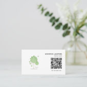 Aangepaste Greenleaf Nursery branding Visitekaartje (Staand voorkant)