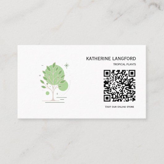 Aangepaste Greenleaf Nursery branding Visitekaartje (Voorkant)