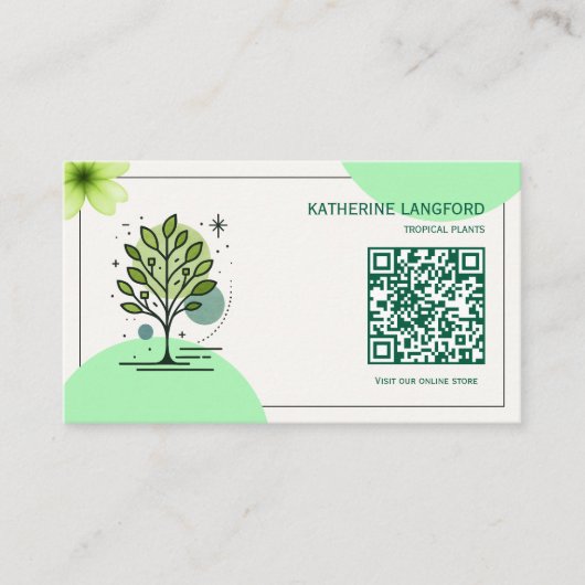 Aangepaste Greenleaf Nursery branding Visitekaartje (Voorkant)
