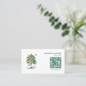 Aangepaste Greenleaf Nursery branding Visitekaartje (Staand voorkant)